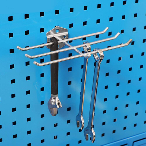 Pegboard Tool Holder Galvanized Steel Rack for Clear Garage Organization and Workshop Wall Storage 2