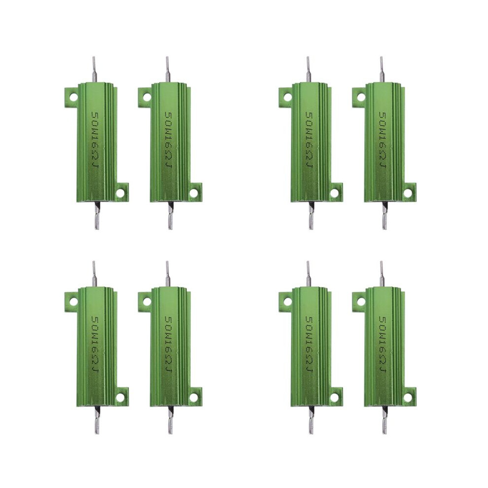 8 Pcs Chassis Mount Green Wirewound Aluminium Housed Resistor 50W 16 Ohm 4712992373692