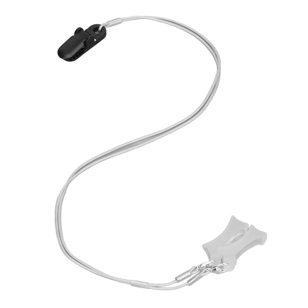 Black/Gray Sound Aid Clip Protector Lanyard Rope For All Hearing Aids M