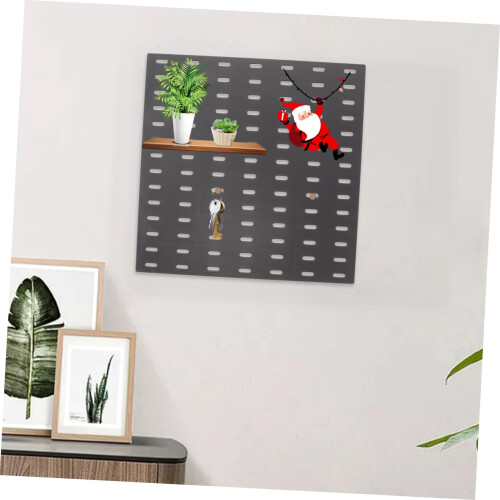 Pegboard Wall Organizer No Drill 28x28cm Plastic Panel for Garage Kitchen SpaceSaving Tool Storage 1