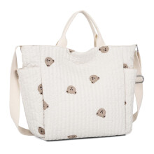 Women Baby Diaper Crossbody Bag Large Capacity Cartoon Design Adjustable Strap Travel Handbag