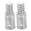 2Pcs Metal Threaded Broom Handle Replacement Tips, Durable Alloy Universal Mop and Pole Adapter 1