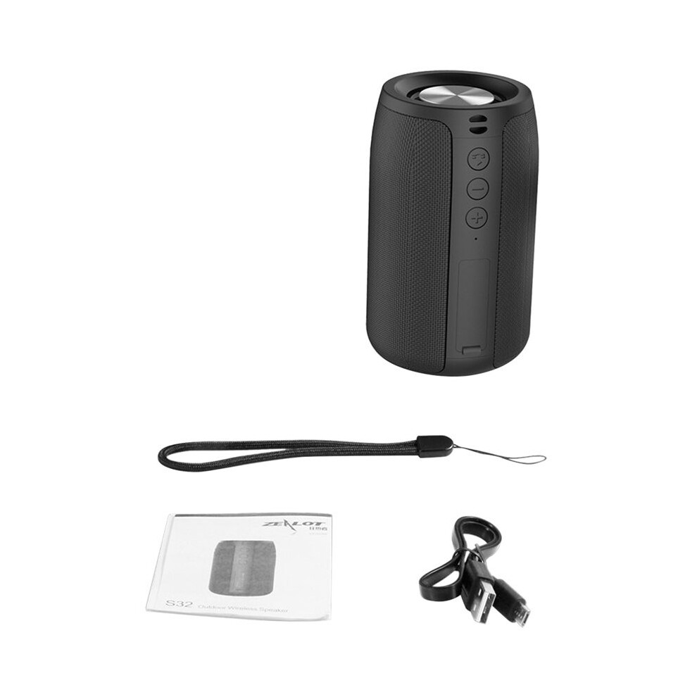 Zealot S32 Portable Waterproof Wireless Speaker With Stereo Sound, Subwoofer & Aux Audio Support 6032301986190