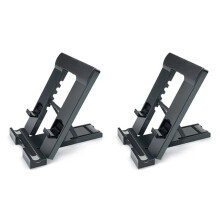 2X Desktop Tablet Computer Stand Multi-Stage Foldable Portable Desktop Student Learning Machine Stand for  (Black)