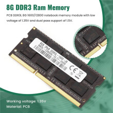 DDR3 8GB Laptop RAM Speicher 1600Mhz PC3-12800 1,35V 204 Pins SODIMM UnterstüTzung Dual Kanal für Laptop Speicher