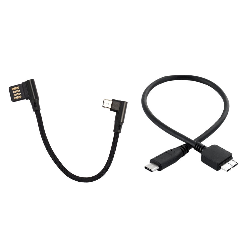 15Cm Micro-Usb 5Pin Right Angle To Left & Phone V8 & Hard Drive Cable,Usb 3.1 Type-C Male To Usb 3.0 Micro-B 6033793811366
