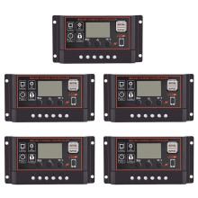 5X 100A Kontroler Ładowania Słonecznego Kontroler Panelu Słonecznego 12V 24V Wyświetlacz LCD Panel Słoneczny Regulator Baterii z Portem USB