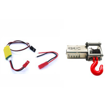 1 Pcs for WPL Automatic All-Metal Winch & 1 Set Winch Control Cable Winch 3CH Control