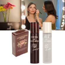 2pcs Cocoa Milk Lip Oil Roller Set – Moisturizing & Hydrating, Transparent