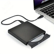 Unità CD DVD Esterna USB, Lettore DVD-ROM Esterno USB 2.0 Sottile e Proteggibile per Computer Portatili, PC e Desktop