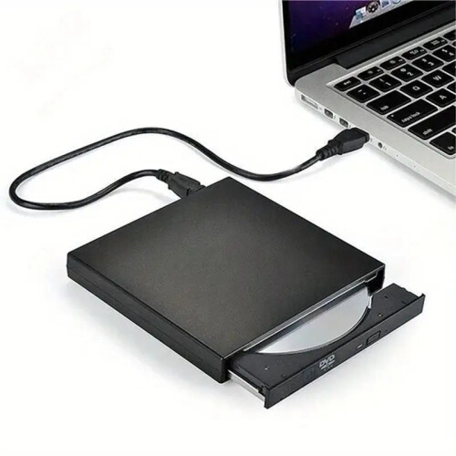 USB External CD DVD Drive, USB 2.0 Slim Protectable External Drive DVD-ROM Burner Player for Laptops PC Desktop Computer