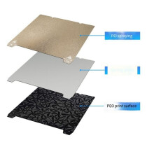 2X Hot Bed Printing Panel 310X315mm Pei Spraying+Peo Film Build Plate for K1 Max Printer