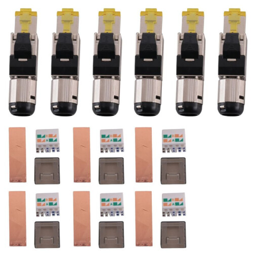 30-Pack Tool Free Shielded RJ45 Cat 8, Cat8 Field Termination Plug, Cat8 Connector, Cat8 Plug 2