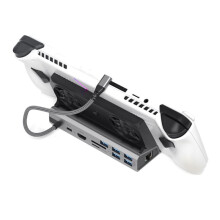 YCE 10-in-1 Docking Station for  & Ally, Dual Cooling Fan 5 USB  & 100W Charging Port