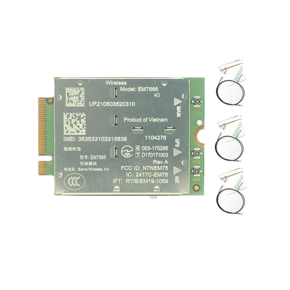 Em7565 4G Lte Module+3X4g Antenna Cat-12 600Mbps Cbrs Ngff Module Cat12 Ngff Module Cat12 For Laptop Wireless Module 6033335290598