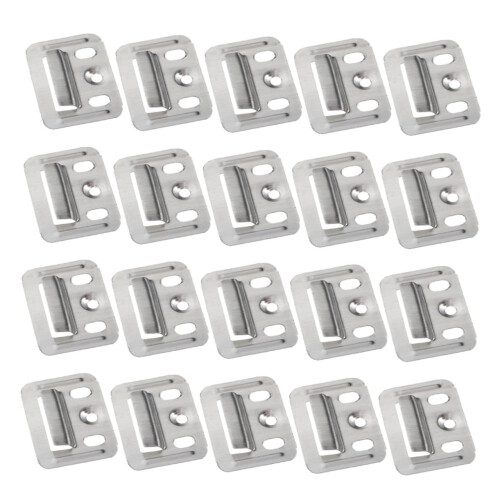 100Pcs Stainless Steel Concealed Wall Panel Clips for Quick Assembly and Adjustable Alignment