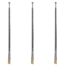 3X Replacement 60cm 4 Sections Telescopic Antenna Aerial for Radio TV