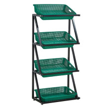 4Tier Metal Storage Cart with Removable Baskets, Rustproof Large Capacity Organizer for Kitchen, Bathroom, Pantry