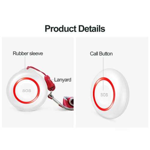 WiFi SOS Alarm Button Battery Rechargeable Elderly  Emergency Panic Button Old  Personal Self-Defense 1