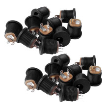 20 Pcs Panel Mount 17.9x13.8mm Power Jack Socket