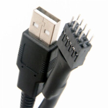 2X Câble D'Extension de Données Interne de Carte Mère PC Mâle 9 Broches Vers USB Externe Une Mâle 20 cm