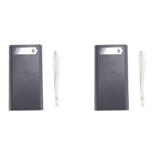 2X 12X18650 Opladen Batterij Case Lassen Gratis Batterij Opbergdoos DIY Power Bank Case T12 met Licht 18650 Batterij Box