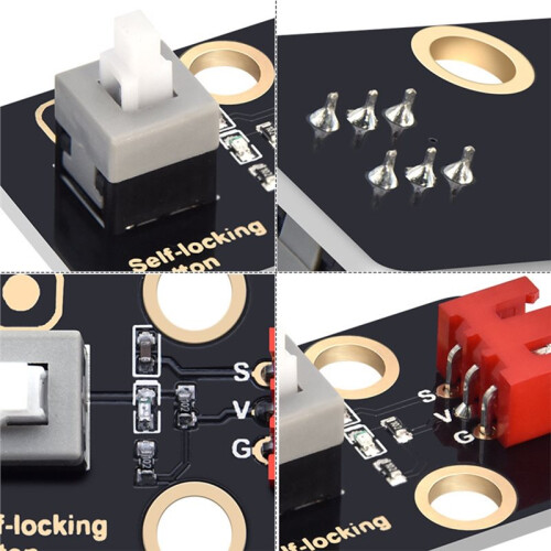 Self-Locking Button Module DIY Electronic Building Blocks for /Microbit with Case 1