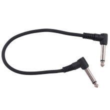 60 Stücke 6 Zoll Gitarren Patch Kabel, Schwarzes Gitarren Pedal Kabel Effekt Kabel, 1/4 Zoll TS Recht Winkliges Gitarren Patch Kabel