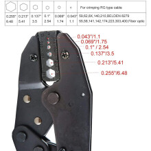 Rotary Coaxial Cable Stripper Cutter Tool Coaxial RF Connector Crimping Tool with Male BNC Plug Crimp Connector Kits