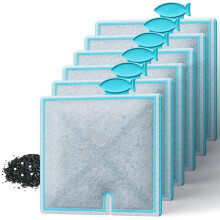 6Pcs Suitable for Aqueon Fish Tank Aquarium Filter Replacement Activated Carbon Filter Elements(M)