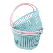 Mini Shopping Basket Set with Handles, Small Plastic Fruit Picking Storage for Home and Market