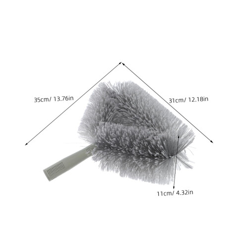 Push Broom Head with Soft Bristles for Cobweb and Corner Cleaning, Replaceable for Indoor Outdoor Use 1