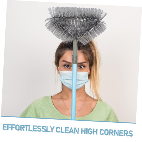 Push Broom Head with Soft Bristles for Cobweb and Corner Cleaning, Replaceable for Indoor Outdoor Use 2