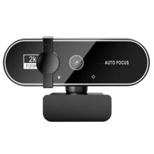 Cámara Web con Enfoque Automático, Transmisión en Directo y Micrófono, Full HD, para PC, Portátil, 2K
