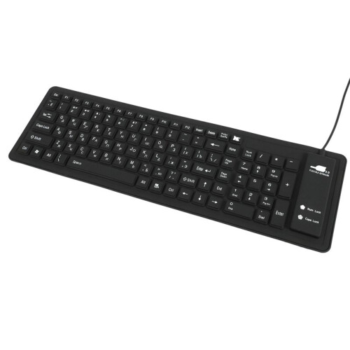 5X 103Keys Silicon Keyboard Russian Layout USB Interface Keyboard Flexible Foldable Wired Keyboard for PC Desktop Laptop 2
