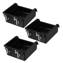 3Pcs Heavy Duty Pegboard Storage Bins for Tools and Hardware, Antistatic Wall Organizer for Garage