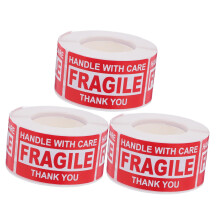 3 Rolls Removable Fragile Stickers for and Moving, Handle with Care Labels for Packages
