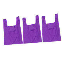 Reusable Shopping Bags 3pcs Large Foldable Grocery Totes Lightweight Washable Purple Eco Friendly