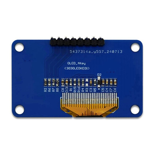 2pcs 0.96 Inch OLED Display Module 12864 Screen Module with Matrix & 4 Key Keyboards IIC 1