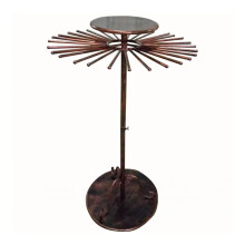 Metal Rotating Scarf Rack with Large Capacity, Standing Closet Organizer Stand Black L