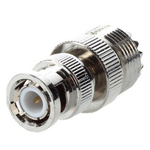 2 Pcs BNC Male Plug to UHF SO239 Female RF Coaxial RF Connector & 5 Pcs UHF PL259 Plug Solder Connector for RG8