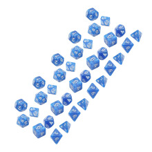 Kit di 35 dadi di plastica bianca perle per giochi da tavolo e strumenti educativi