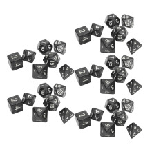 Kit di 35 dadi in plastica bianca perlata, dadi polyedrici per giochi da tavolo e educazione