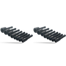 16pcs Tap Die Socket Adapter 1/4 Inch Hex Shank Machine Screw Metric Plug Threading Tool for Electric Drill M4-M16