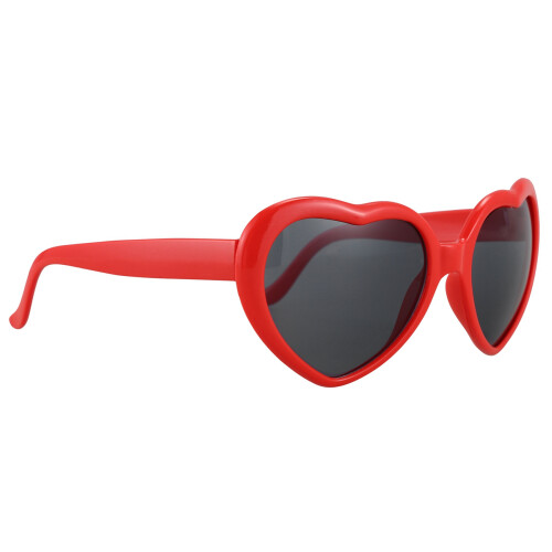 2X Gafas de  Forma de Corazon para Fiesta de Disfraces - Rojo