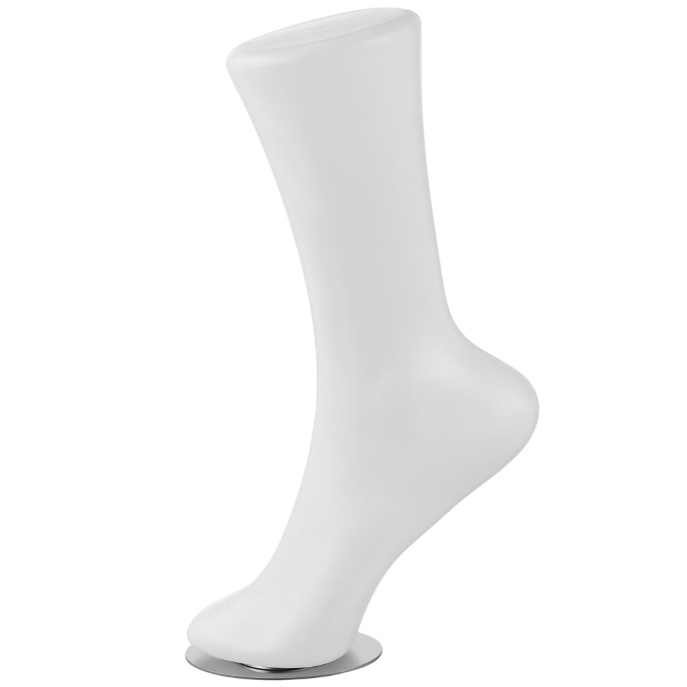 Sock Display Mannequin With Realistic Female Foot Model, Durable Vinyl For Product Photography White 9174973231080