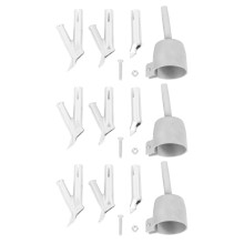 3X 4 Speed Welding Nozzles for Vinyl Pvc Plastic Hot Air Blower Triangle Speed Nozzle 5mm Round Welding  Alloy