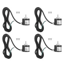 4X Rotary Incremental Encoder 38S6G5-B-G24N AB 2-Phase Connection 50P/R 5-24V Solid Shaft Open Collector NPN Output