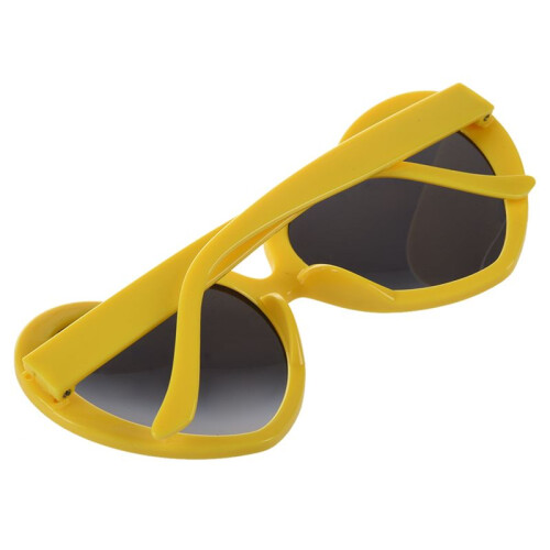 2X Moda Divertida Verano Forma de Corazon de Amor Gafas de  Amarillo 2