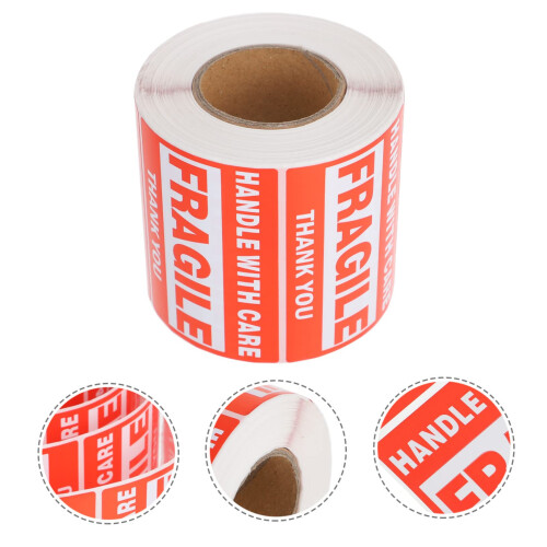 Fragile Stickers Roll with Handle With Care Labels, Strong Adhesive  Warning for Boxes 2
